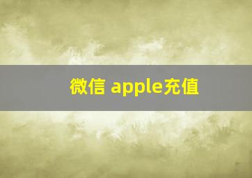 微信 apple充值